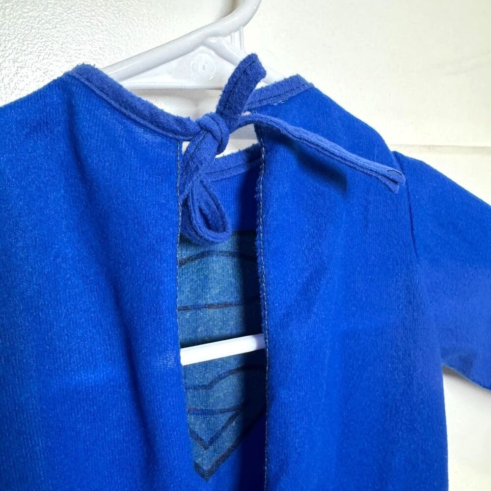 Vintage Rubie's Superman Infant Romper Costume Baby Fleece Jumpsuit Blue 6m - Picture 4 of 6